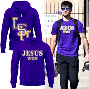 LSU Basketball Jesus Won - Purple Hoodie Limited Edition.