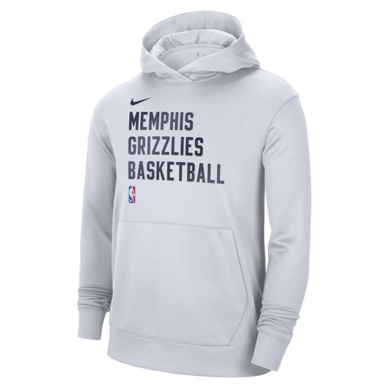 Memphis Grizzlies Nike Unisex 2023/24 Performance Spotlight On-Court Practice Pullover Hoodie - White - Image 2