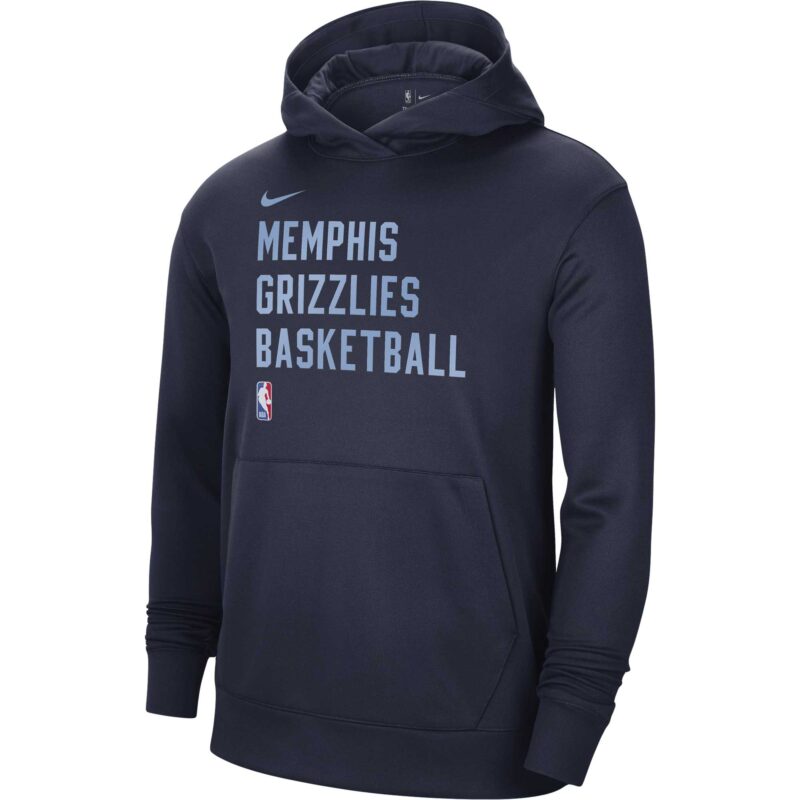 Memphis Grizzlies Nike Unisex 2023/24 Performance Spotlight On-Court Practice Pullover Hoodie - Navy - Image 2