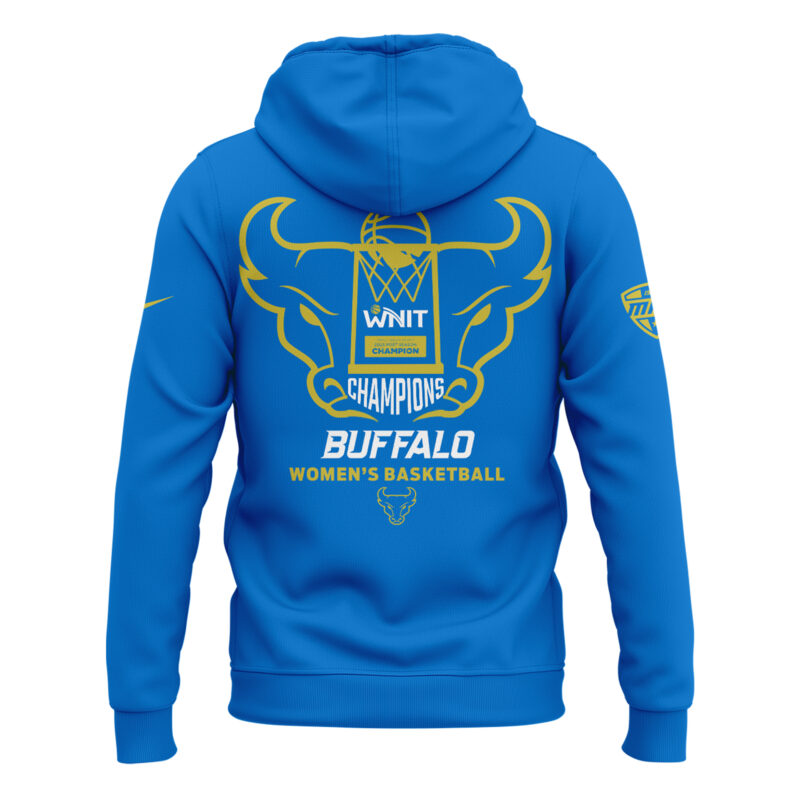 Buffalo Women's Basketball WNIT Champions Hoodie Royal blue limited edition. - Image 3