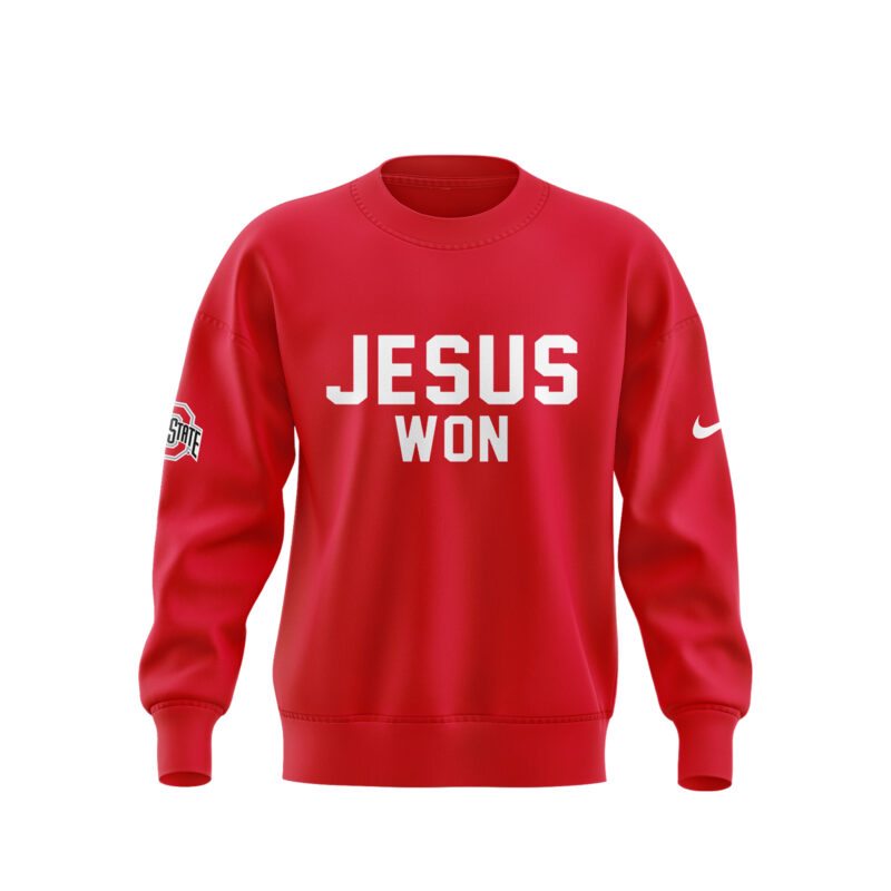 Limited Edition JESUS WON Red SWEATSHIRT  2025 - Image 2