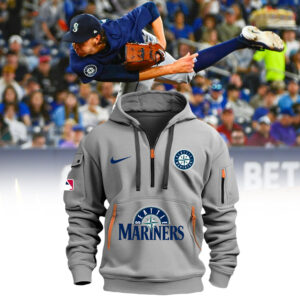 Special Seattle Mariners Baseball Team Gray Half Zip Hoodie 2024