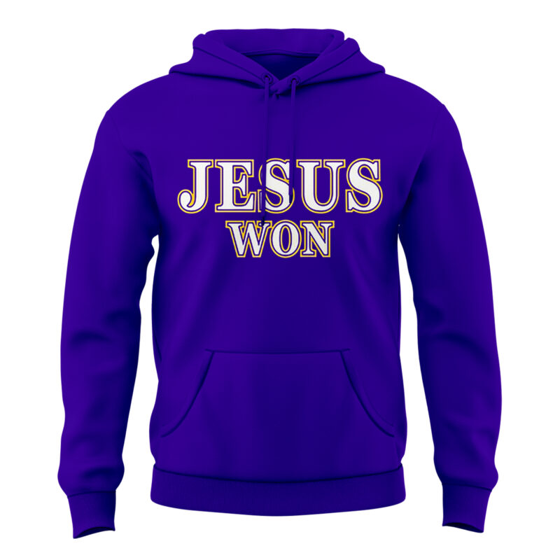 LSU Basketball Jesus Won - Purple Hoodie l Limited Edition. - Image 2