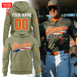 Special New Clemson Baseball Military Appreciation Hoodie 2025