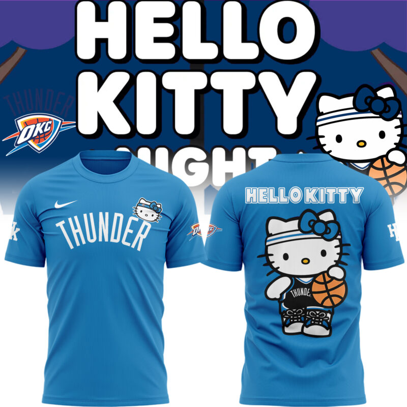 Limited Edition Oklahoma City Thunder x Hello Kitty Tshirt 2024