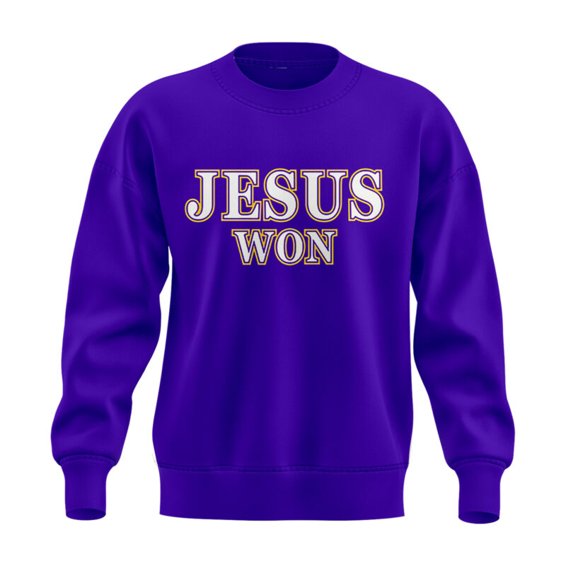 LSU Basketball Jesus Won - Purple Sweatshirt ll Limited Edition. - Image 2