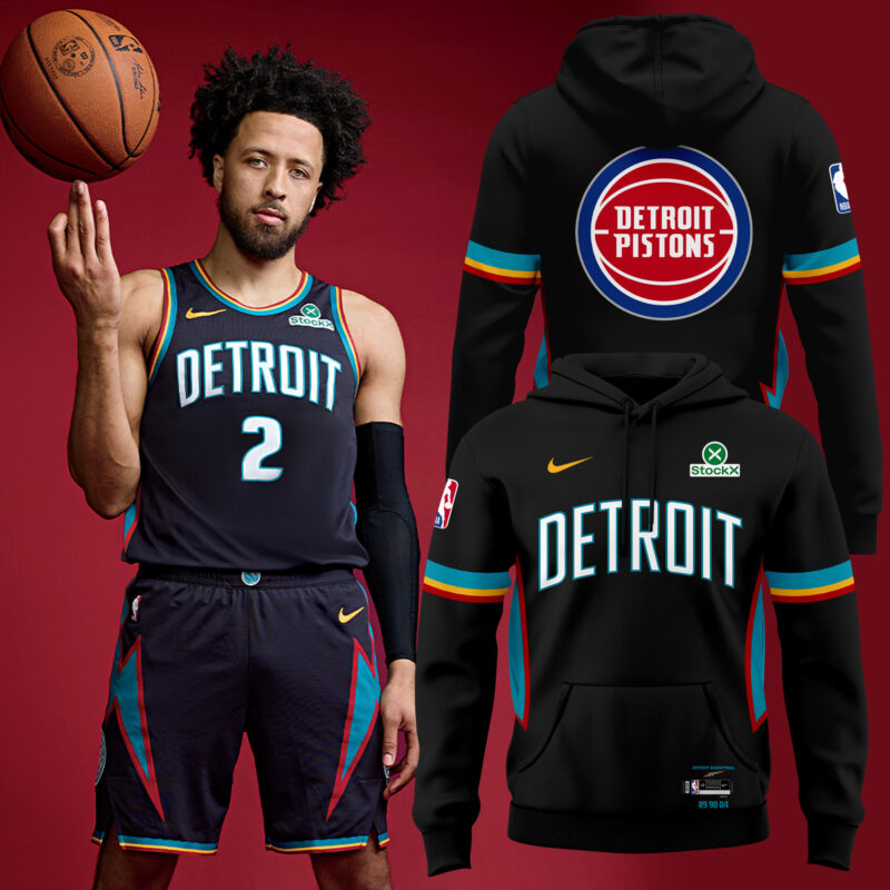 DETROIT PISTONS NEW EDITION HOODIE BLACK 2025-26 LIMITED EDITION.