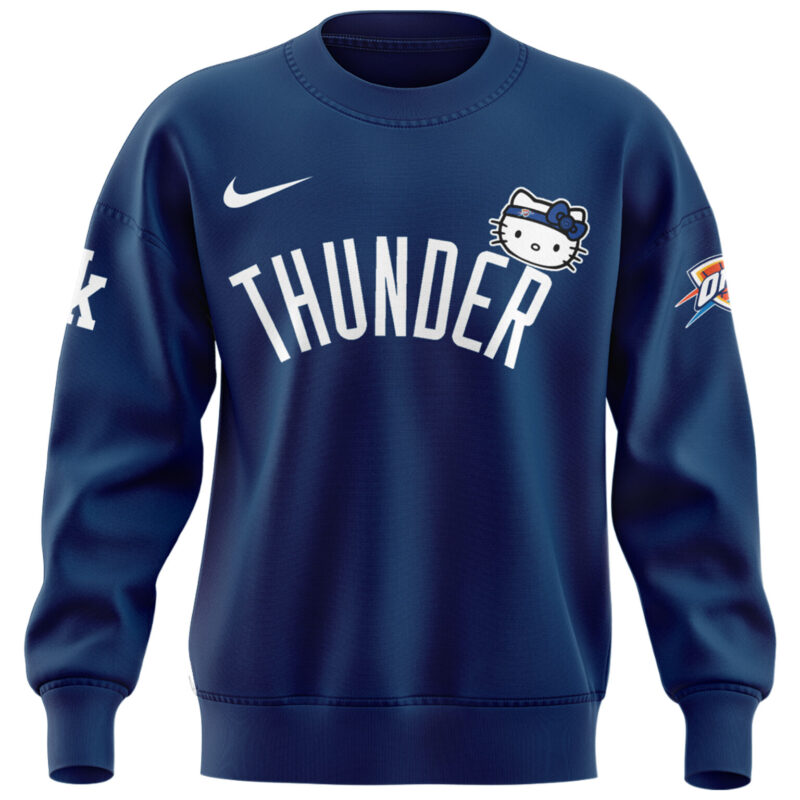 Limited Edition Oklahoma City Thunder x Hello Kitty Sweatshirt 2024 - Image 2