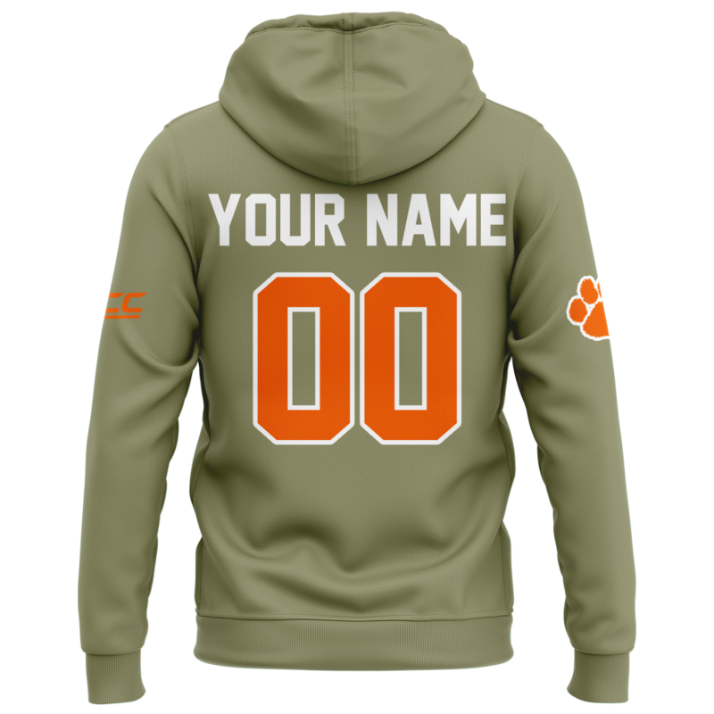 Special New Clemson Baseball Military Appreciation Hoodie 2025 - Image 3