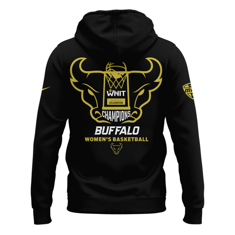 Buffalo Women's Basketball WNIT Champions Hoodie black limited edition. - Image 3
