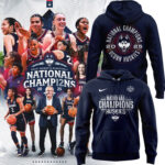 UConn Women's Basketball 12-Time National Champs Heavyweight Hoodie Navy limited edition.