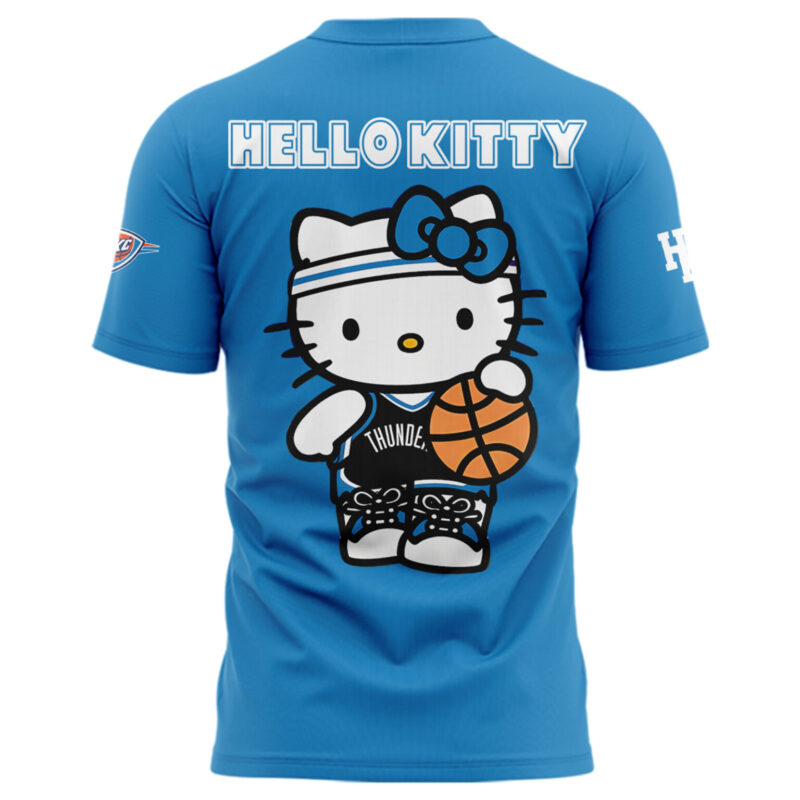 Limited Edition Oklahoma City Thunder x Hello Kitty Tshirt 2024 - Image 3