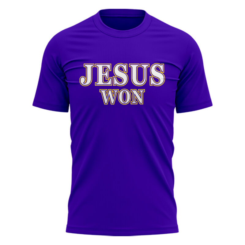 LSU Basketball Jesus Won Tee - Purple Tshirt l Limited Edition. - Image 2