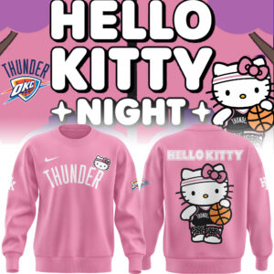 Limited Edition Oklahoma City Thunder x Hello Kitty Pink Sweatshirt 2024