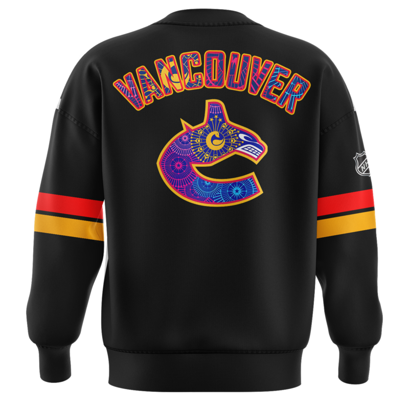 Limited Edition Vancouver Canucks Happy Vaisakhi Black Sweat 2025 - Image 3