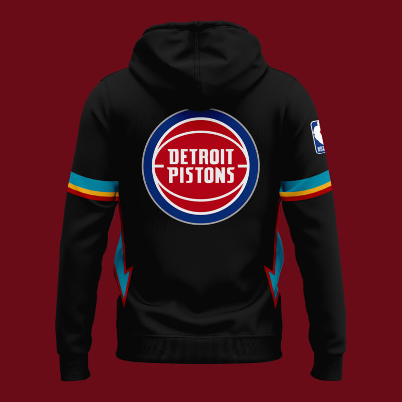 DETROIT PISTONS NEW EDITION HOODIE BLACK 2025-26 LIMITED EDITION. - Image 3
