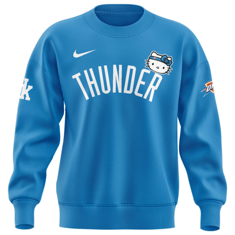 Limited Edition Oklahoma City Thunder x Hello Kitty Sweatshirt 2024 - Image 2
