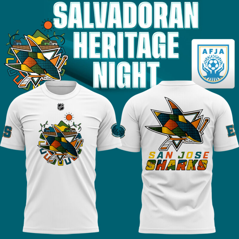San Jose Sharks Celebrate El Salvador Heritage Tshirt limited edition