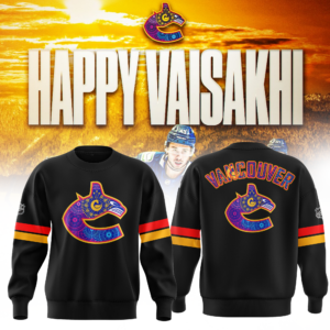 Limited Edition Vancouver Canucks Happy Vaisakhi Black Sweat 2025