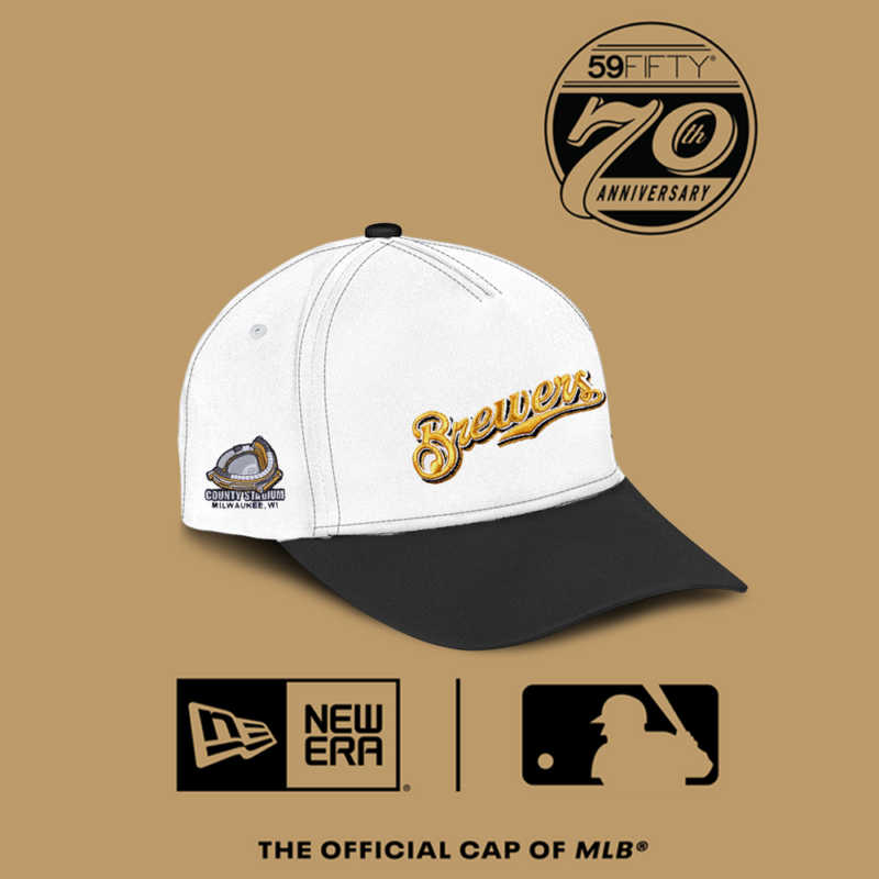 Special 70th Anniversary 59FIFTY Fitted Milwaukee Brewers Hat - Image 3