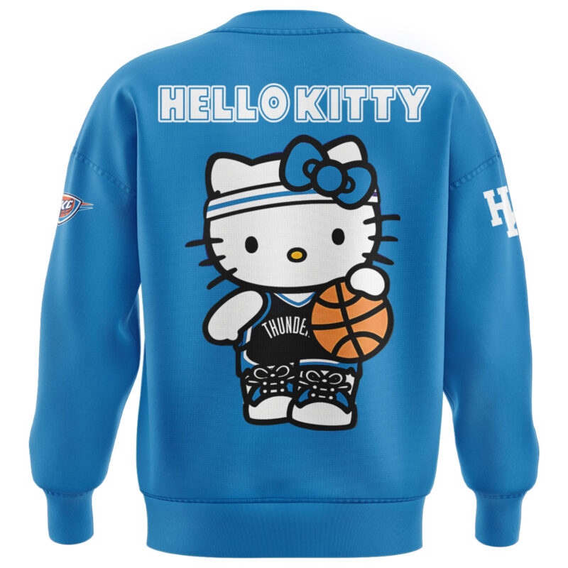 Limited Edition Oklahoma City Thunder x Hello Kitty Sweatshirt 2024 - Image 3
