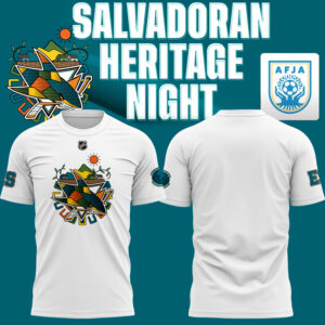 San Jose Sharks Celebrate El Salvador Heritage Tshirt limited edition.