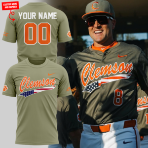 Special New Clemson Baseball Military Appreciation Tshirt 2025