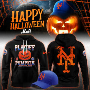 New York Mets 2024 MLB Postseason Playoff Pumpkin Halloween