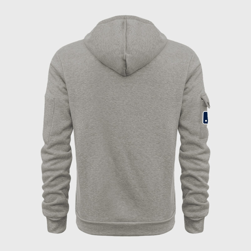 Special Milwaukee Brewers Baseball Team Gray Half Zip Hoodie 2024 - Image 3