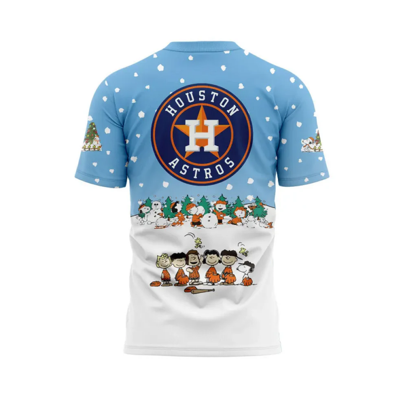 Houston Astros 75th Anniversary of Peanuts tshirt 2025 - Image 5