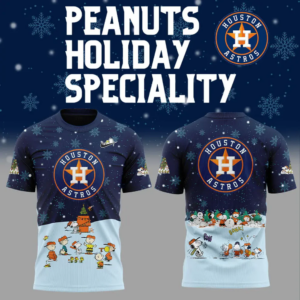 Houston Astros Peanuts & Snoopy Tshirt 2025