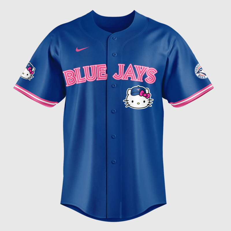 Toronto Blue Jays x Hello Kitty Special Edition 2025 BASEBALL JERSEY - Image 2