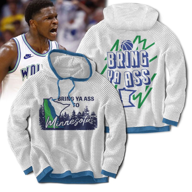 Bring ya ass T-Wolves Hooded Blue