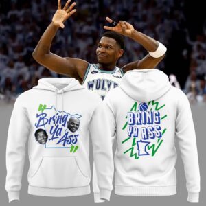 Bring ya ass T-Wolves White Hoodie