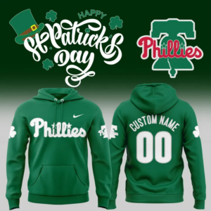.Limited Edition Philadelphia Phillies St. Patrick’s Day Hoodie 2025