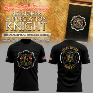 Special New VGK Celebrating The Firefighters Tshirt 2025