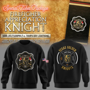 Special New VGK Celebrating The Firefighters Sweat 2025