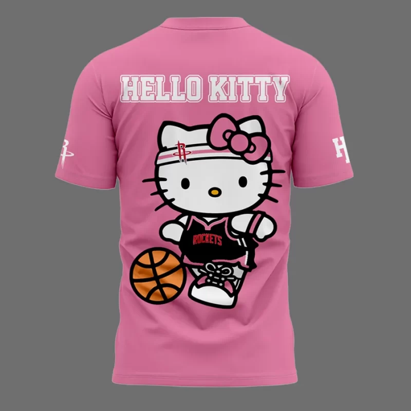 Special New Houston Rockets x Hello Kitty  Tee 2025 - Image 4