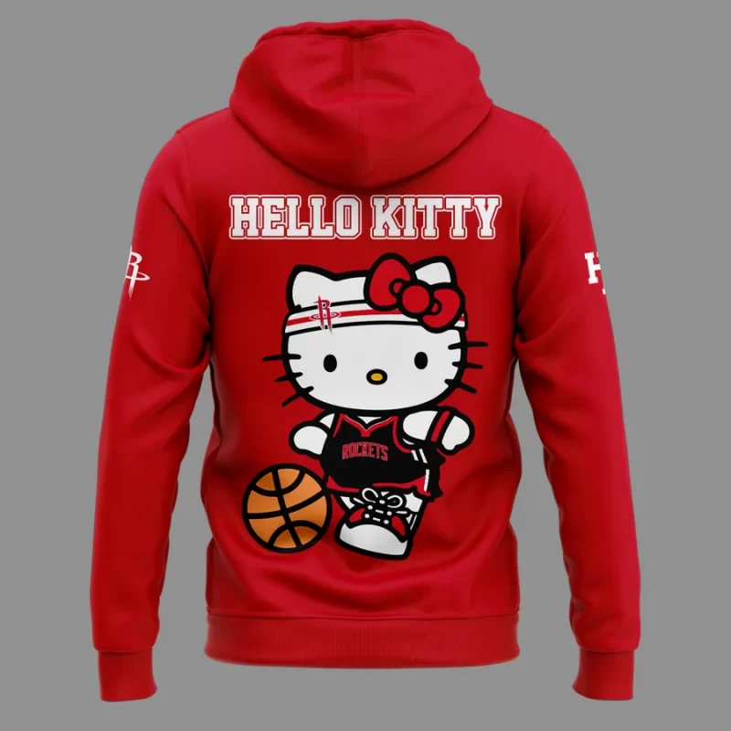 Special New Houston Rockets x Hello Kitty Zip Hoodie 2025 - Image 4