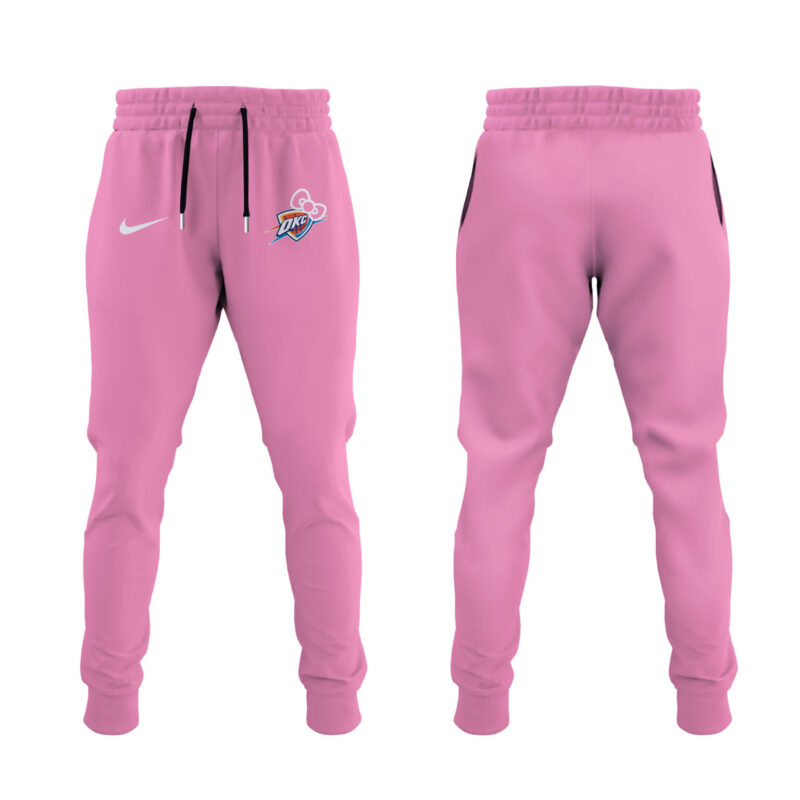 Limited Edition Oklahoma City Thunder x Hello Kitty Hoodie Pink 2024 - Image 5
