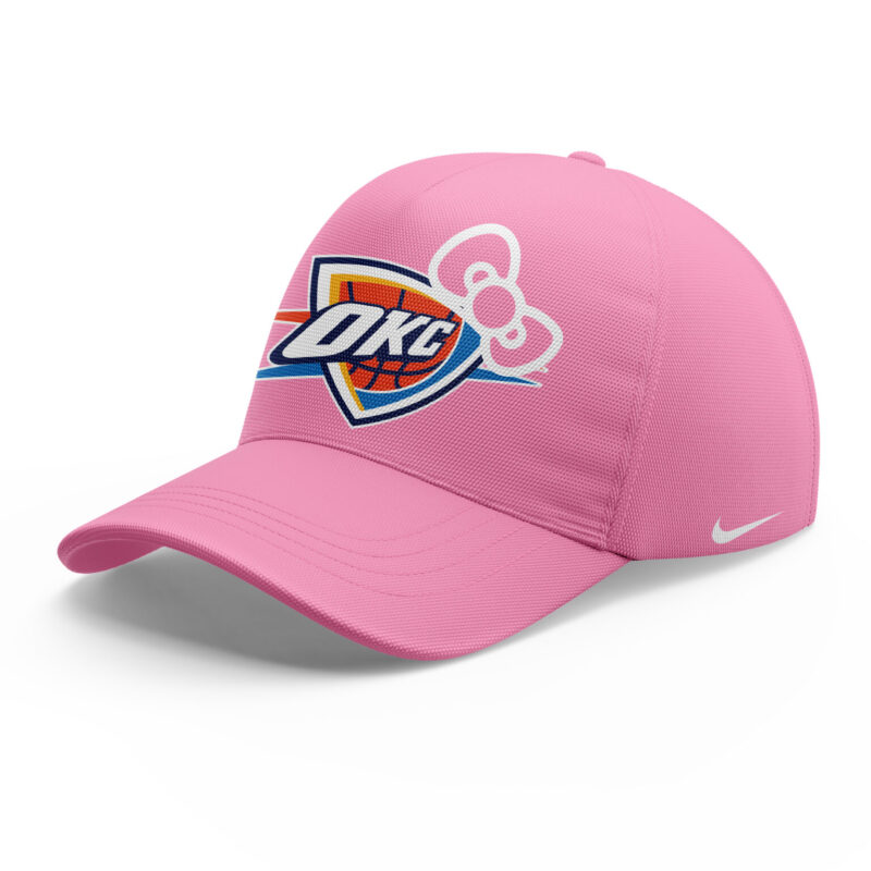 Limited Edition Oklahoma City Thunder x Hello Kitty Hoodie Pink 2024 - Image 4
