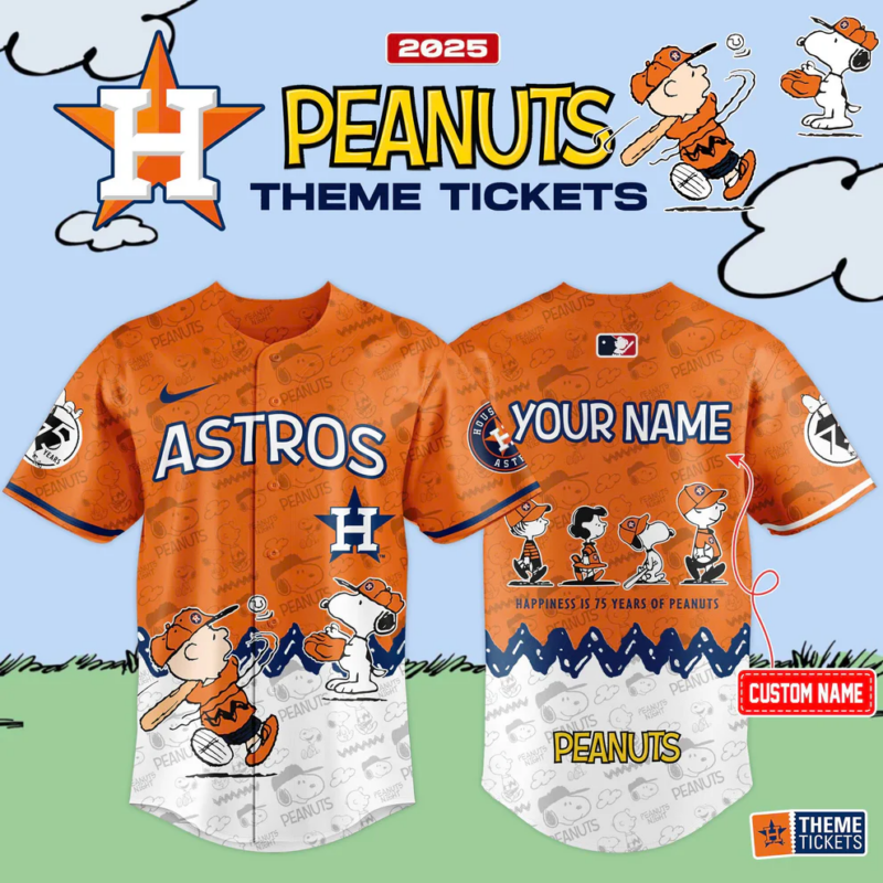 Houston Astros x 75th Anniversary Of Peanuts Limited Edition Jersey 2025 - Image 2